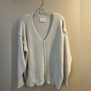 Aritzia Hush Knit V-Neck Sweater